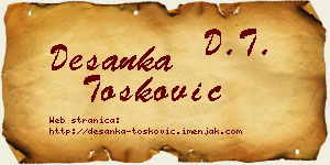Desanka Tošković vizit kartica